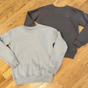 Abercrombie Kids Boys Crew Neck Sweatshirts Gray 9/10